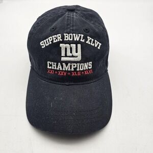 New York Giants Hat Cap One Size Black NFL Super Bowl XLVI XXI XXV XLII